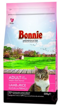 Bonnie, Сухой корм для кошек с ягненком и рисом, 500 г