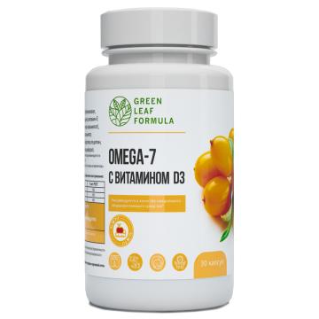 Green Leaf Formula, Омега-7 c витамином D3, капсулы, 30 шт.