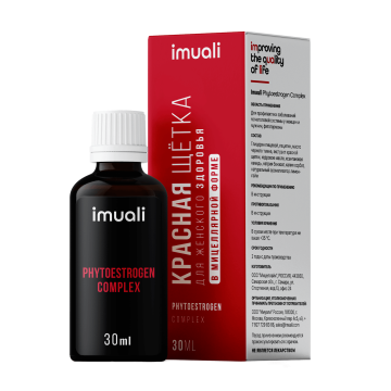 IMUALI, Красная щетка в мицеллярной форме Phytoestrogen Complex, фитогормоны для женского и мужского здоровья, жидкость, 30 мл