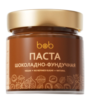 bob, Паста ореховая Шоколадно-фундучная, 200 г