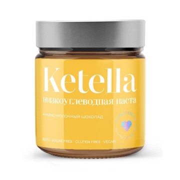 Beauty Diet, Кето-паста «Ketella» шоколадно-арахисовая со вкусом молочного шоколада, 180 г