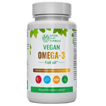 Green Leaf Formula, Омега-3, растительные капсулы, 60 шт.