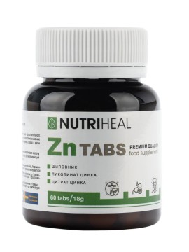 NUTRIHEAL, Комплекс Цинк (цитрат, пиколинат) + витамин С, таблетки, 60 шт.