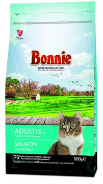 Bonnie, Сухой корм для кошек с лососем, 500 г