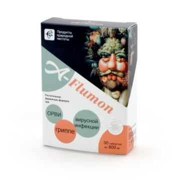 A-Flumon, Растительная формула при ОРВИ, гриппе, вирусной инфекции, таблетки, 30 шт.