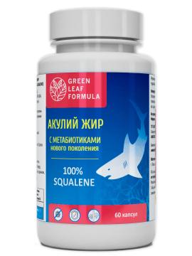 Green Leaf Formula, Масло печени акулы с метабиотиками, капсулы, 60 шт.