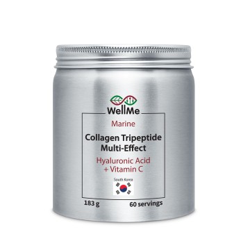 WellMe, Collagen Tripeptide Multi-Effect, Трипептиды коллагена (для здоровья кожи, волос, ногтей и суставов), порошок, 183 г