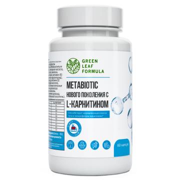 Green Leaf Formula, Метабиотик + L-карнитин, капсулы, 60 шт.