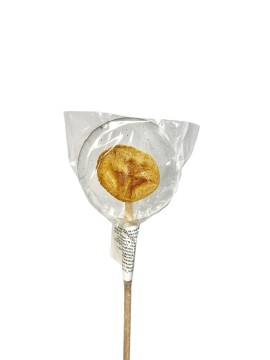 Lollipops, Леденец на палочке из изомальта с сублимированным бананом, 1 шт.