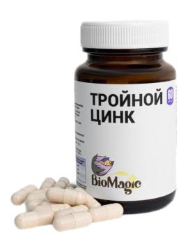 BioMagic, Тройной цинк (пиколинат, бисглицинат, малат), капсулы, 60 шт.