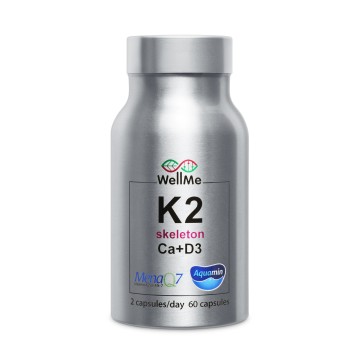 WellMe, К2 skeleton Ca+D3 (для укрепления скелета и здоровья организма), капсулы, 60 шт.