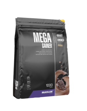 Maxler, Mega Gainer со вкусом шоколада, порошок, 1000 г