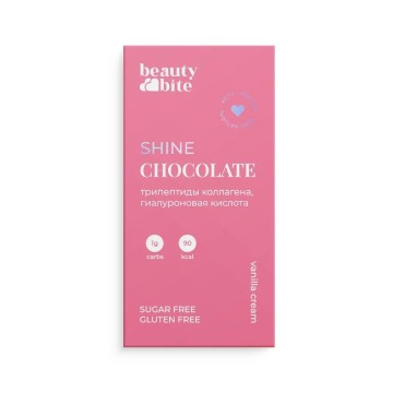 Beauty Diet, Шоколад «Beauty Diet Shine» ванильный крем, 20 г