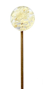 Lollipops, Леденец на палочке из изомальта с сублимированным кокосом, 1 шт.