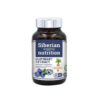 Siberian organic nutrition, Blueberry extract (экстракт черники + экстракт моркови), капсулы, 60 шт.