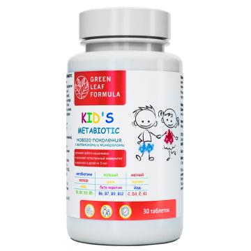 Green Leaf Formula, KID’S METABIOTIC (детский комплекс), таблетки, 30 шт.