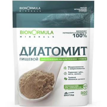 Prodex, BIONORMULA «Диатомит пищевой», сорбент для здоровья кожи, волос, ногтей, от акне, порошок, 300 г