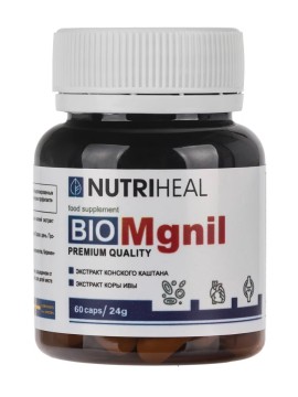 NUTRIHEAL, БиоМагнил (венотонизирующий комплекс с цитратом магния), капсулы, 60 шт.