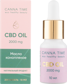 CANNA TIME, CBD масло (2000 мг), жидкость, 10 мл